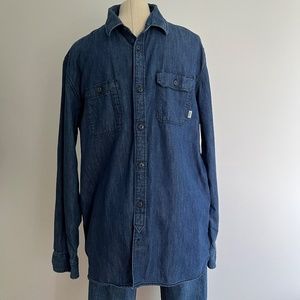 Vans - Blue Denim Long Sleeves Button Down Shirt